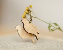 Серьги и кольцо "Птичка" - ручная работа, handmade