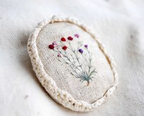 Брошь Dianthus - ручная работа, handmade